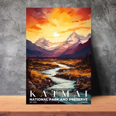 Katmai National Park and Preserve Poster, Travel Art, Office Poster, Home Decor | S6 - image3